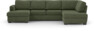 Friday - 3-sits soffa med schäslong vänster och divan höger - Grön