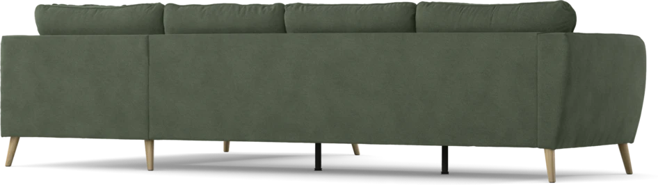County - 3-sits soffa med divan höger - Grön