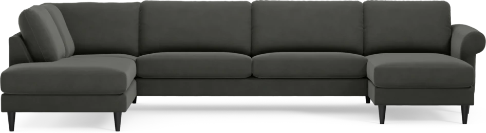 Bridge - 3-sits soffa med divan vänster och schäslong höger - Grå