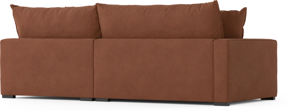 Rossi - 2-sits soffa med divan höger - Orange
