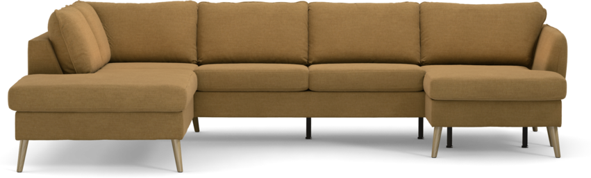 County - 3-sits soffa med divan vänster och schäslong höger - Gul