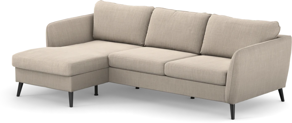 County - 3-sits soffa med flyttbar schäslong - Beige