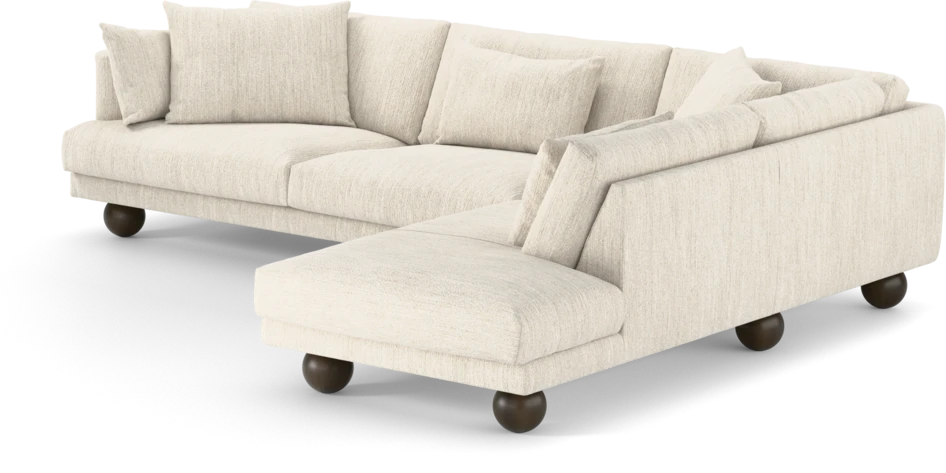 Harper - 3-sits soffa med divan höger - Vit