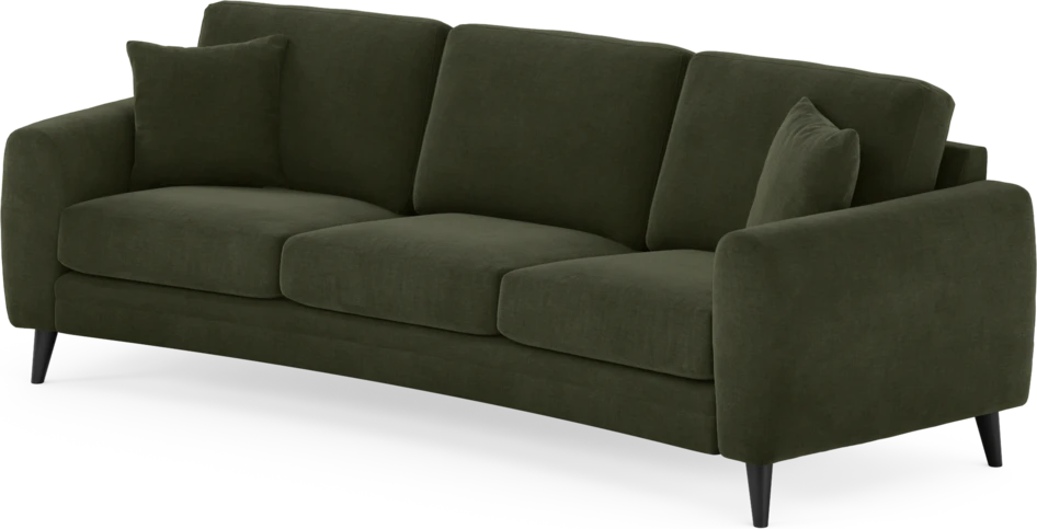 Eden - 3-sits soffa svängd - Grön