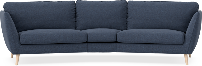 Madison - 3-sits soffa svängd, 90 cm - Blå