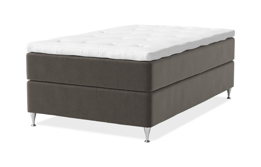Dream Delux - Kontinentalsäng, enkelsäng med bäddmadrass Sleep Delux vit - Brun