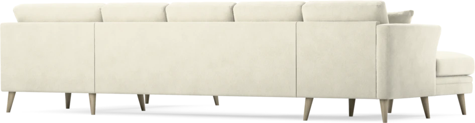 Eden - 3-sits soffa med schäslong vänster och divan höger - Vit
