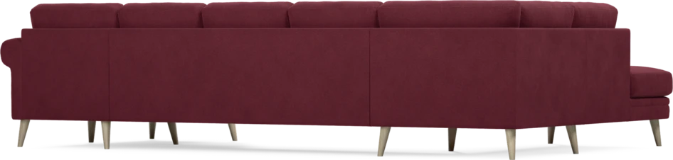 Eden - 3-sits soffa med divan vänster och schäslong höger - Röd