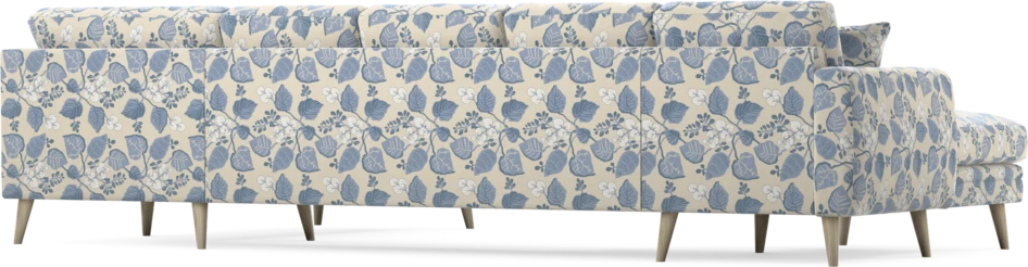 Eden - 3-sits soffa med schäslong vänster och divan höger - Flerfärgad