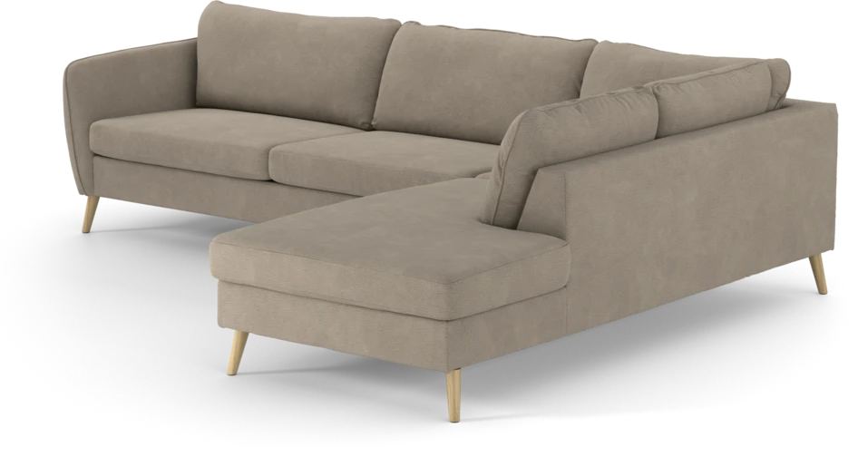 County - 2,5-sits soffa med divan höger - Beige