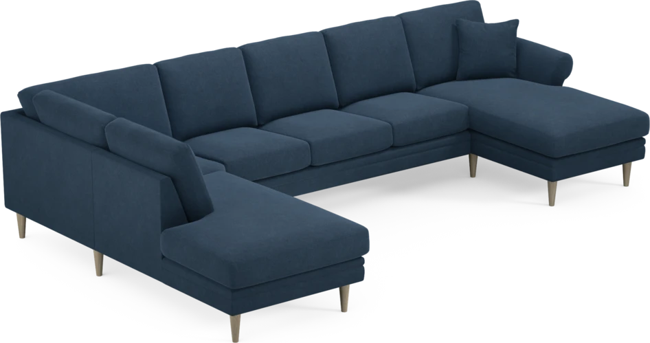 Eden - 3-sits soffa med divan vänster och schäslong höger - Blå