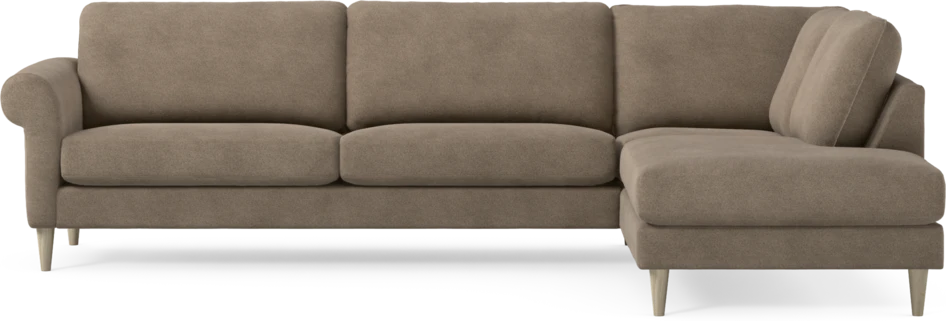 Bridge - 3-sits soffa med divan höger - Brun