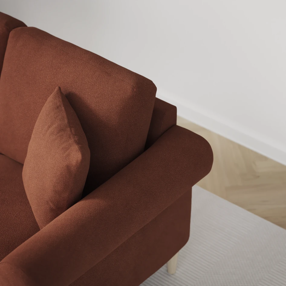 Eden - 3-sits soffa svängd - Orange