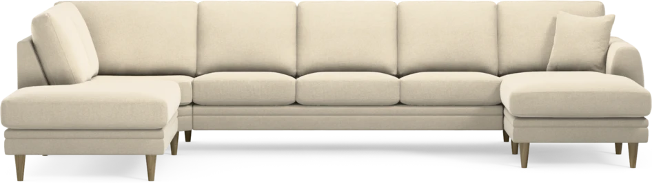 Eden - 3-sits soffa med divan vänster och schäslong höger - Beige