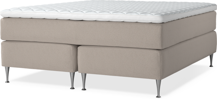 Delux Exclusive - Kontinentalsäng, dubbelsäng med bäddmadrass - Beige