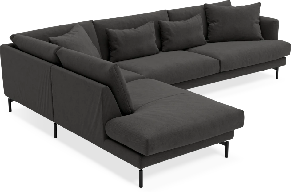 Harper - 3-sits soffa med divan vänster - Grå