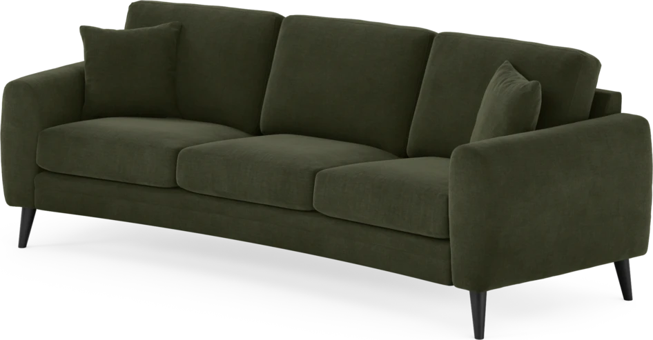 Eden - 3-sits soffa svängd - Grön