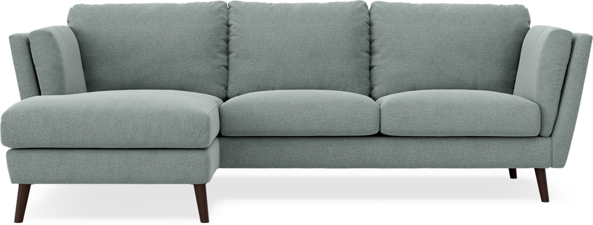 Madison Lux - 2-sits soffa med schäslong vänster - Turkos