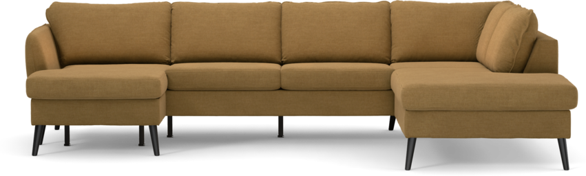 County - 3-sits soffa med schäslong vänster och divan höger - Gul