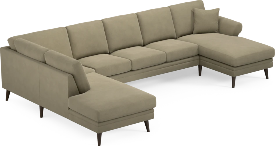 Eden - 3-sits soffa med divan vänster och schäslong höger - Beige