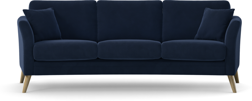 Eden - 3-sits soffa svängd - Blå
