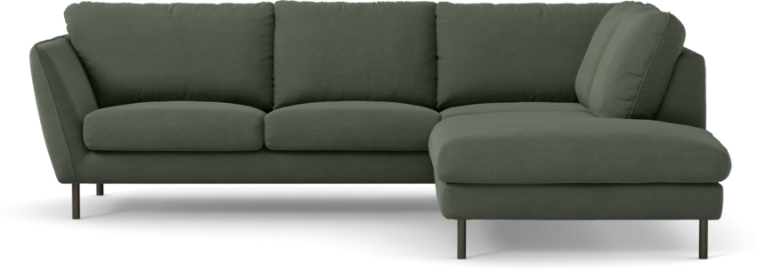 Madison Lux - 2-sits soffa med divan höger - Grön