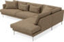 Harper - 3-sits soffa med divan höger - Brun