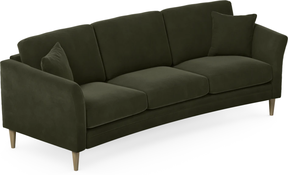 Eden - 3-sits soffa svängd - Grön