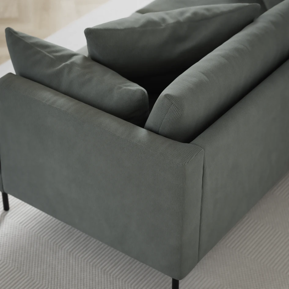 Harper - 4-sits med schäslong XL vänster - Grön