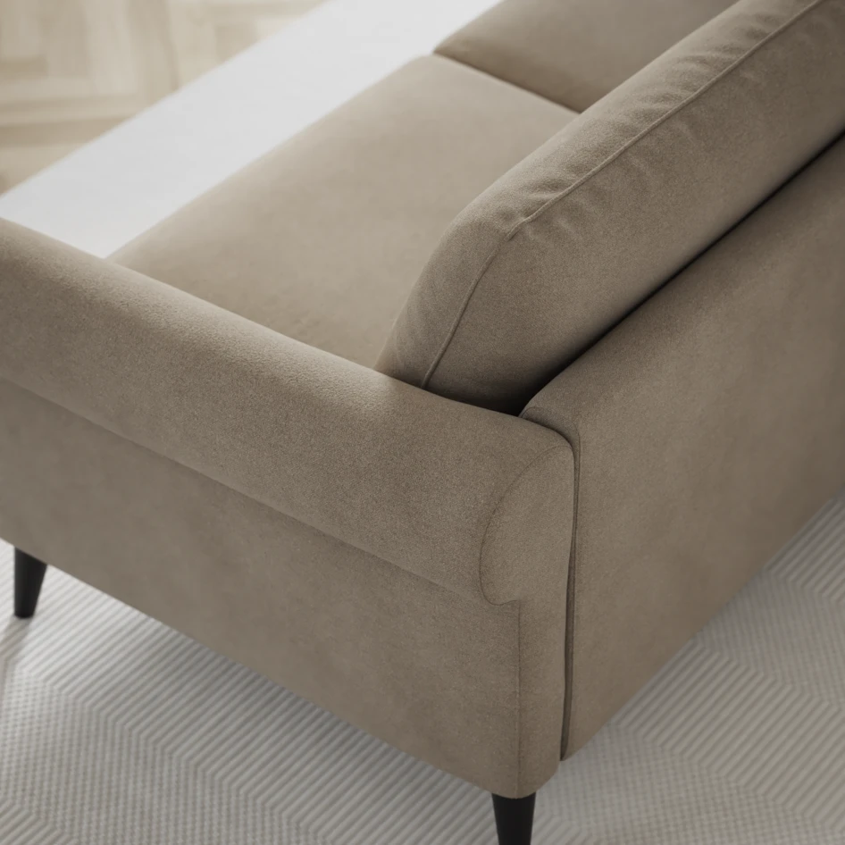Bridge - 3-sits soffa svängd - Beige