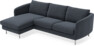 Madison Lux - 2-sits soffa med schäslong vänster - Blå