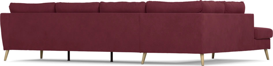 County - 3-sits soffa med divan vänster - Röd