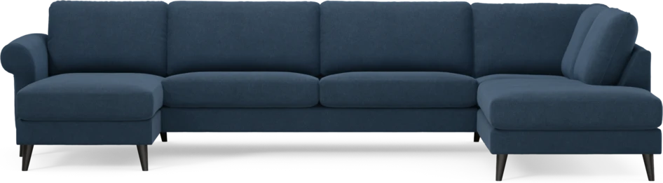 Bridge - 3-sits soffa med schäslong vänster och divan höger - Blå
