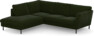 Madison Lux - 2-sits soffa med divan vänster - Grön