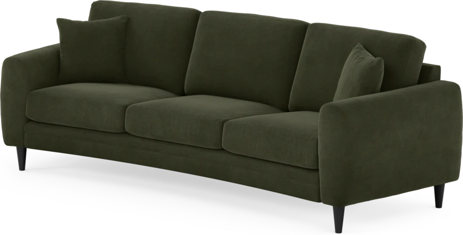Eden - 3-sits soffa svängd - Grön