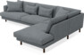 Harper - 3-sits soffa med divan höger - Blå