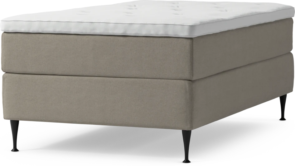Delux Dream - Kontinentalsäng, enkelsäng 120 cm med bäddmadrass och sängben - Beige