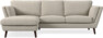 Madison - 2-sits soffa med schäslong vänster - Beige