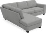 Friday - 2,5-sits soffa med divan vänster - Grå