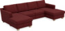 Friday - 2-sits soffa med två schäslonger - Rosa
