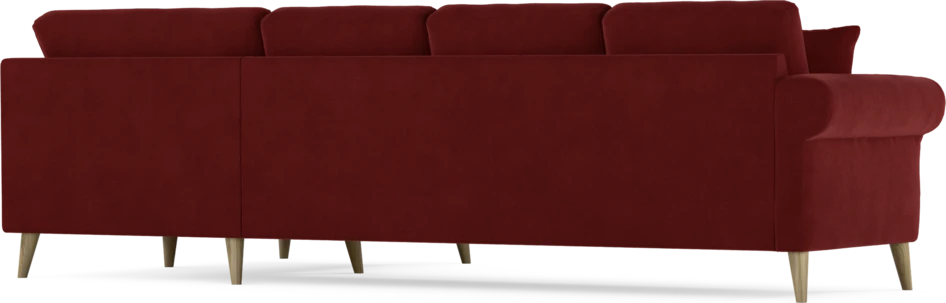 Eden - Hörnsoffa, 3+1-sits - Röd