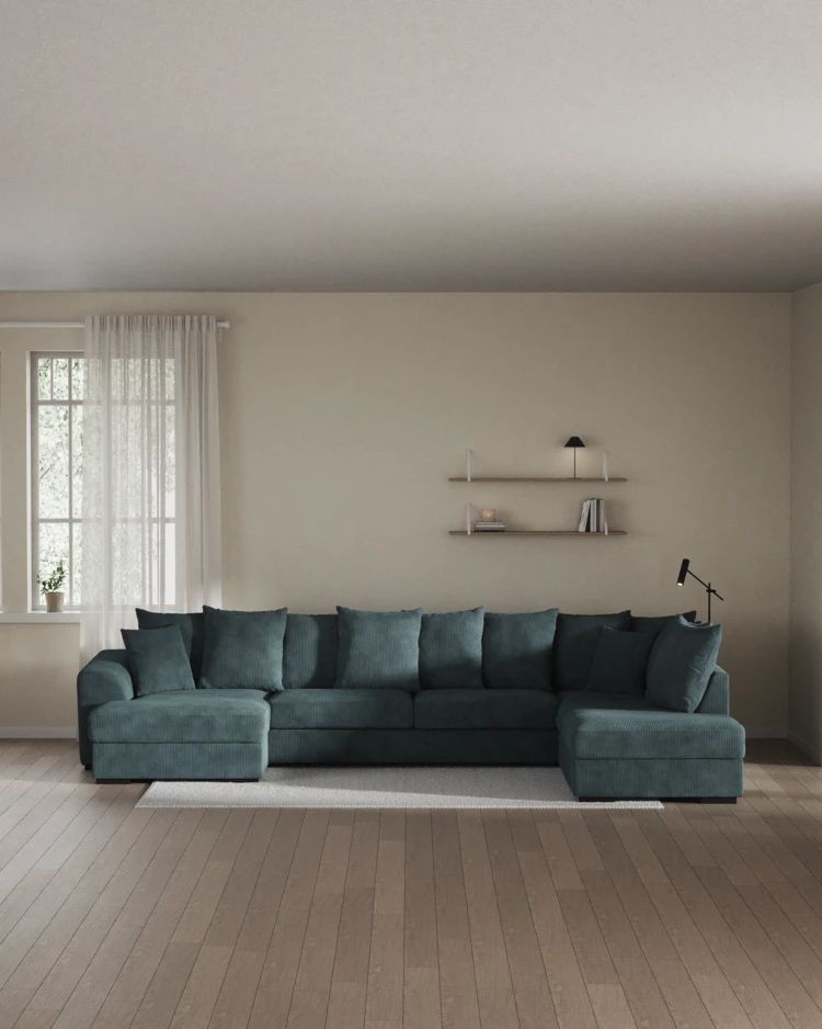 Town - 3-sits soffa med divan höger och schäslong vänster - inspiration