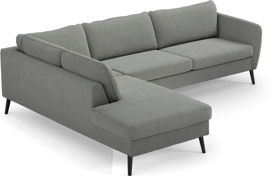 County - 2,5-sits soffa med divan vänster - Grå