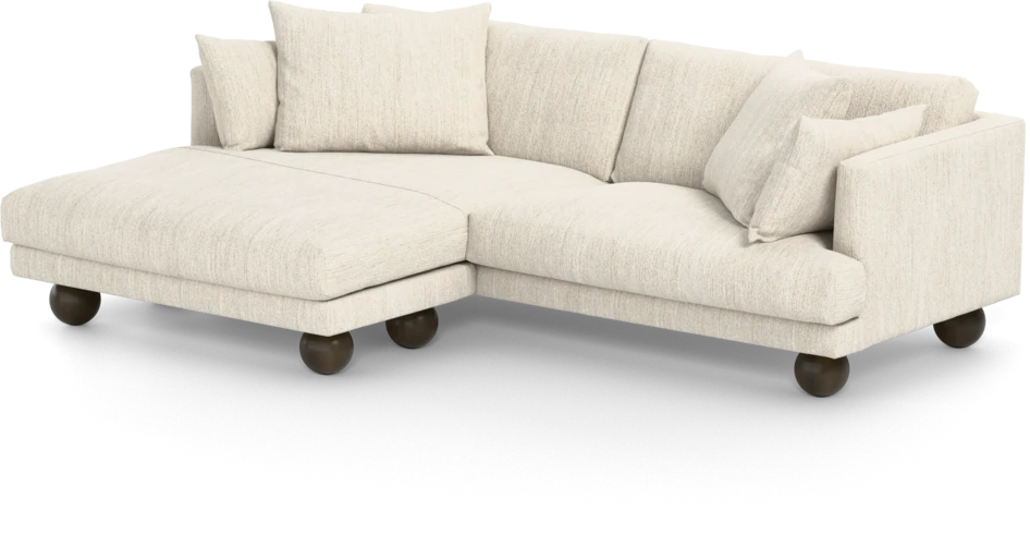 Harper - 4-sits med schäslong XL vänster - Vit