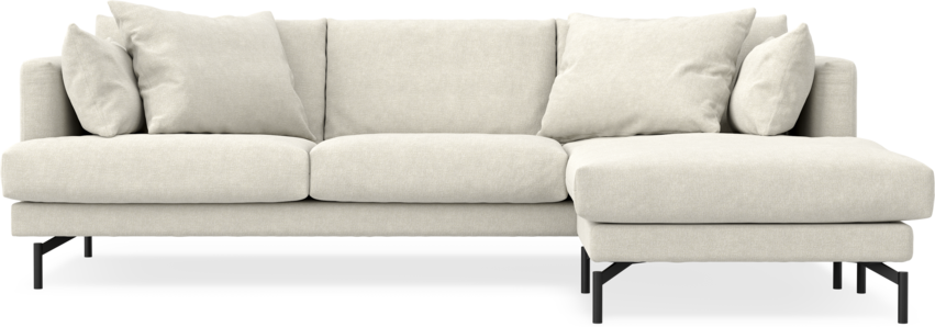 Harper - 4-sits med schäslong höger  - Vit