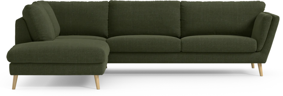 Madison Lux - 3-sits soffa med divan vänster - Grön