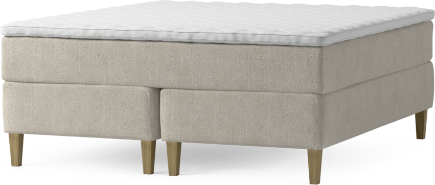 Delux Exclusive - Kontinentalsäng, dubbelsäng med bäddmadrass och sängben