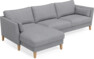 Winston - 3-sits soffa med schäslong, vändbar - Grå