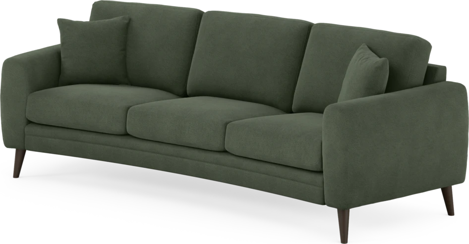 Eden - 3-sits soffa svängd - Grön