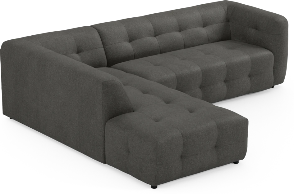 Bella - 3-sits soffa med divan vänster - Grå